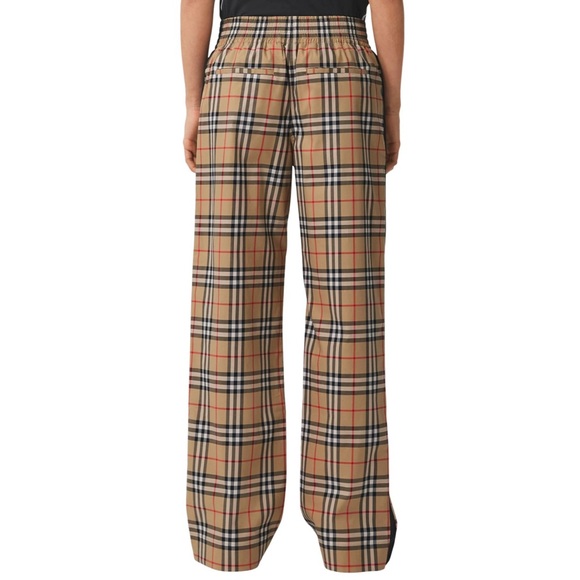 Louane Check Side Stripe Stretch Cotton Pants - Picture 2 of 6